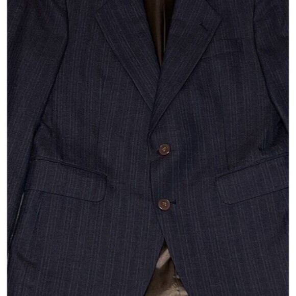 Daniel Hechter Jacket Blazer Sport Coat Blue Navy Mens Lined Striped - Picture 3 of 13